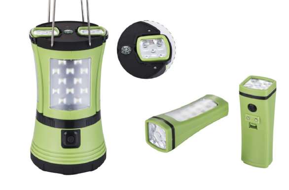 Dismantle camping lantern with compass