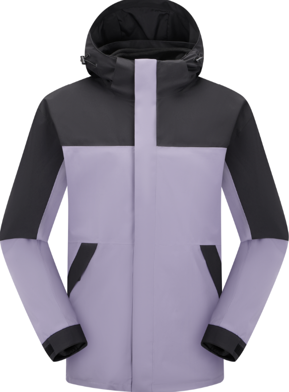 Two-pieces suit splicing bicolor windbreaker