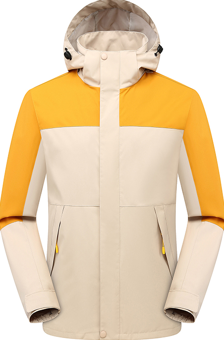Single layer splicing bicolor windbreaker