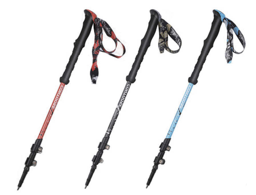 Long handle telescopic trekking pole